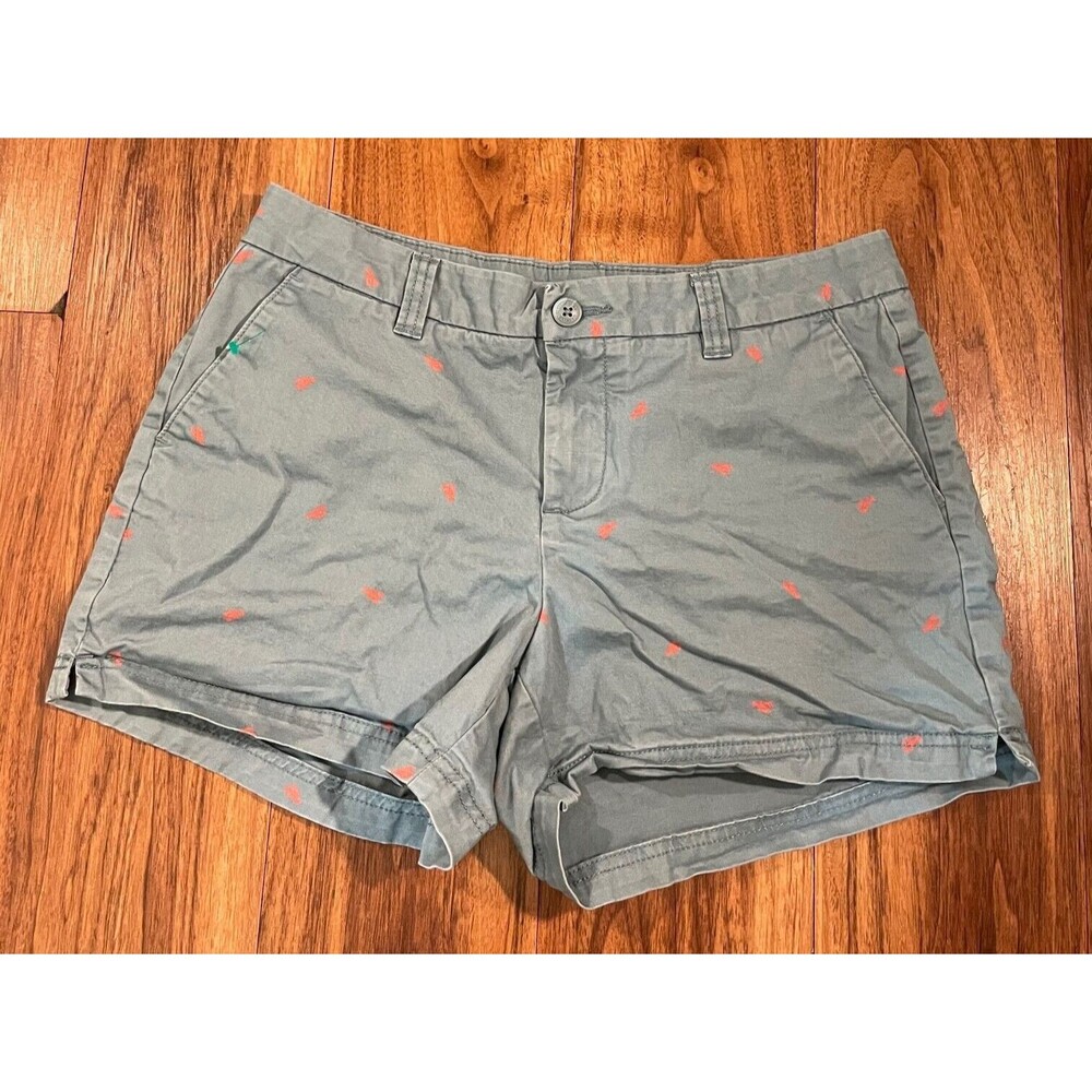Magelllan Outdoors Women Blue Lobster Chino Shorts Size 8 Fishing